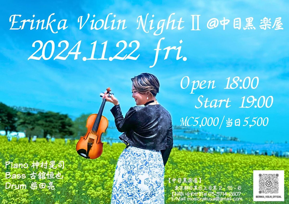 Erinka Violin Night Ⅱ のチラシ