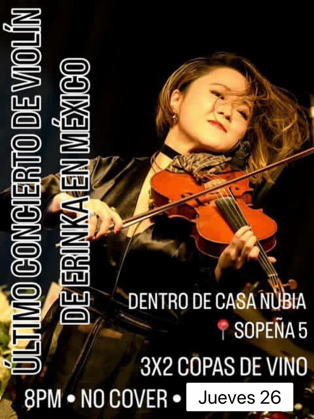 Cartel de Último concierto de violín de Erinka en México