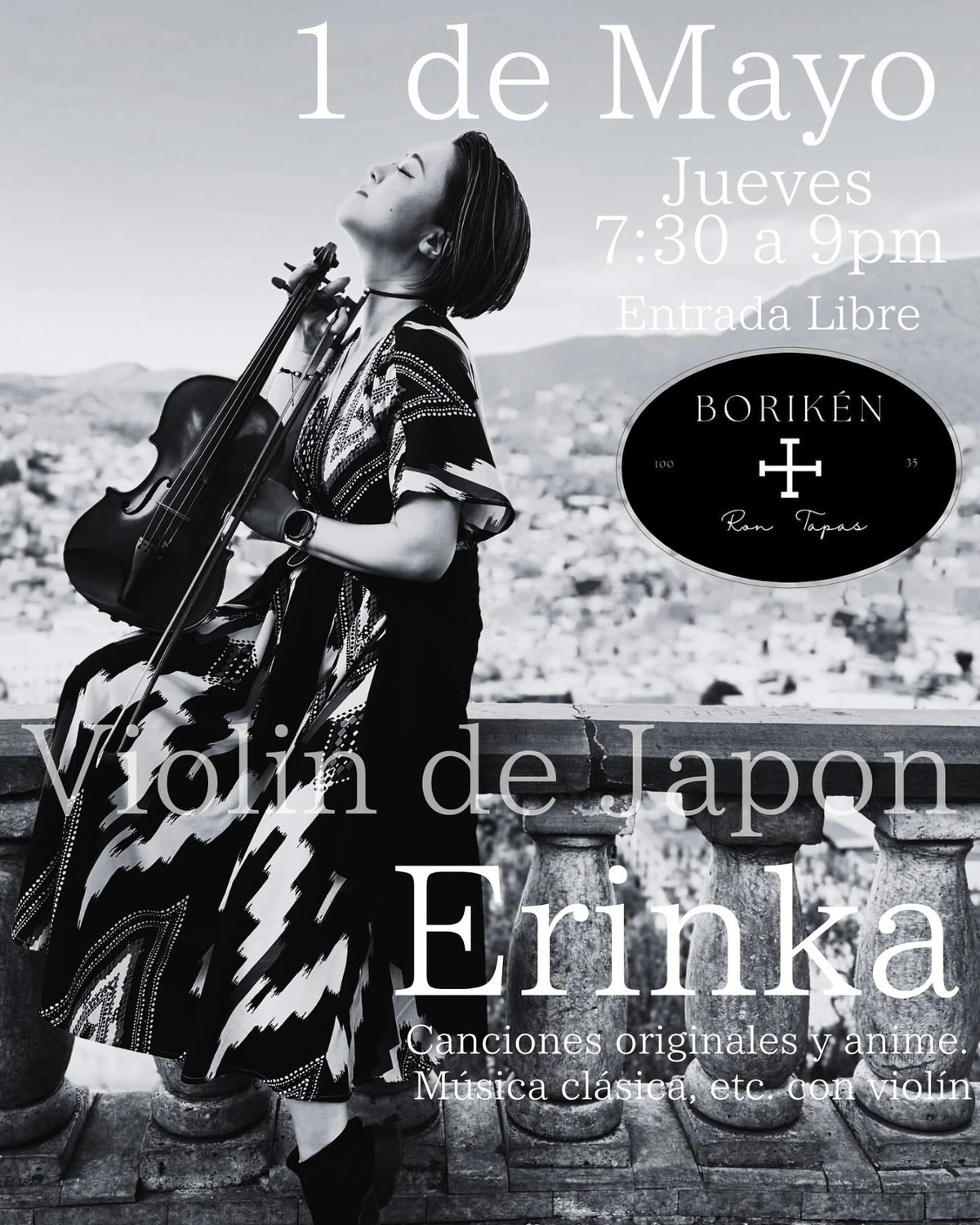 Flyer for Violin live (originals, anime songs, classical, etc.) / tour opening night
